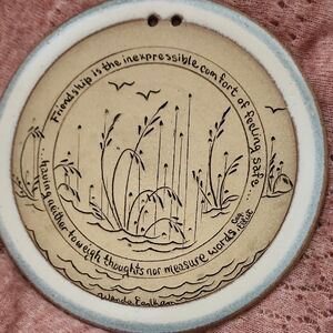 Artistic Ceramic Wall Plaque with Friendship Quote